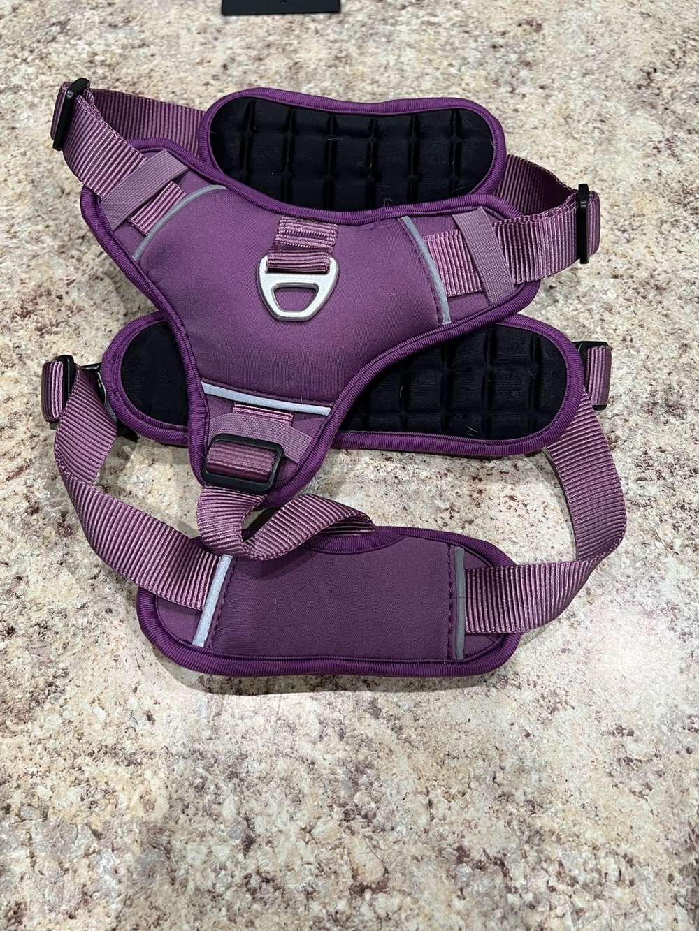 Quick Dry Padded Hiking Dog Harness with Traffic Handle & Two Aluminum D Rings